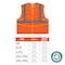 Ergodyne Hi-Vis Safety Vest, 100% recycled polyester, Orange, Size 4XL/5XL 8205HL-ECO - alternate 10